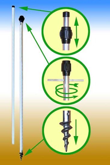 Telescopic Tree Stakes (pack of 3) - Click Image to Close