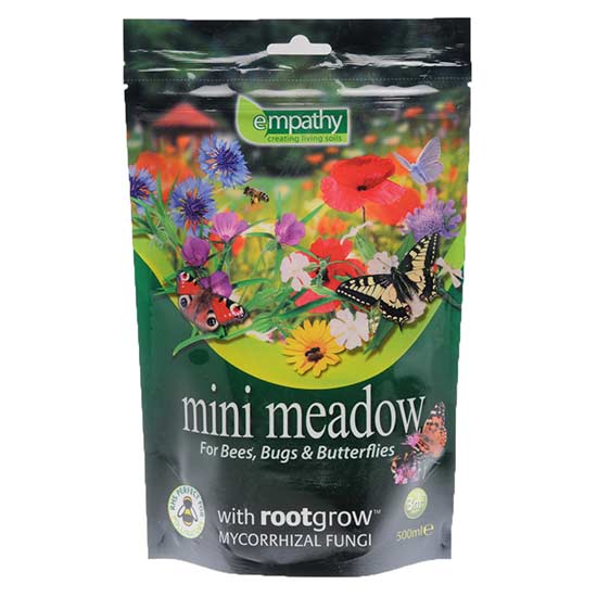 Empathy ‘mini meadow’ seed mix is the ideal way to achieve the perfect habitat for pollinating insects (bees, bugs and butterflies).